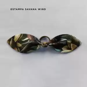 Elástico de cabelo Naps, com laço em tecido 100% algodão com toque acetinado