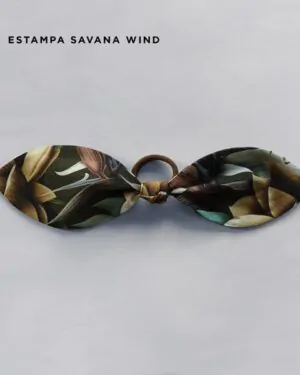 Elástico de cabelo Naps, com laço em tecido 100% algodão com toque acetinado