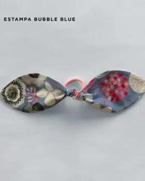 Elástico de cabelo Naps, com laço em tecido 100% algodão com toque acetinado