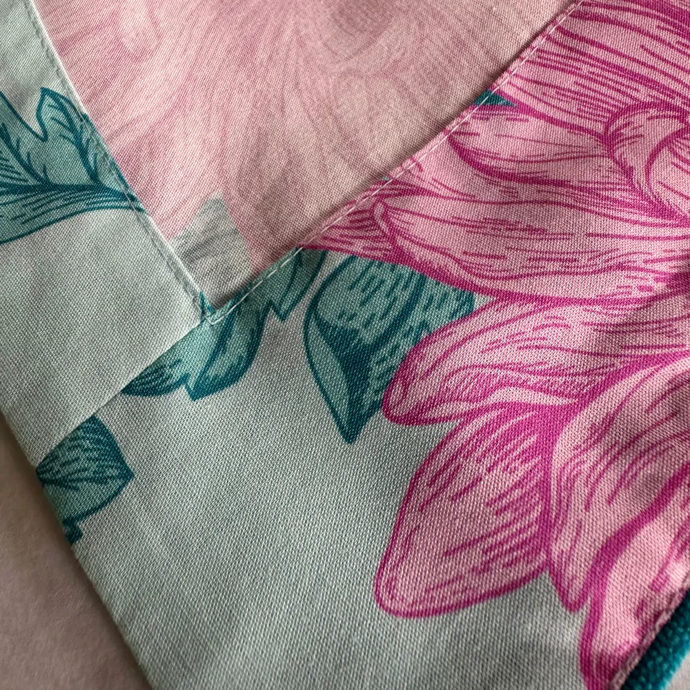 Pijama feminino Bouquet Celeste manga curta e calça - Imagem 6