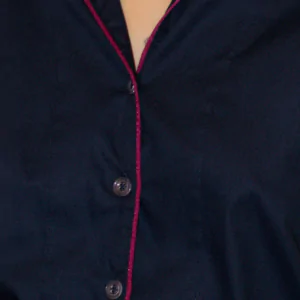 Pijama feminino liso com plumas