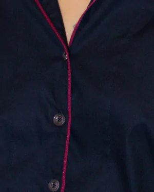 Pijama feminino liso com plumas