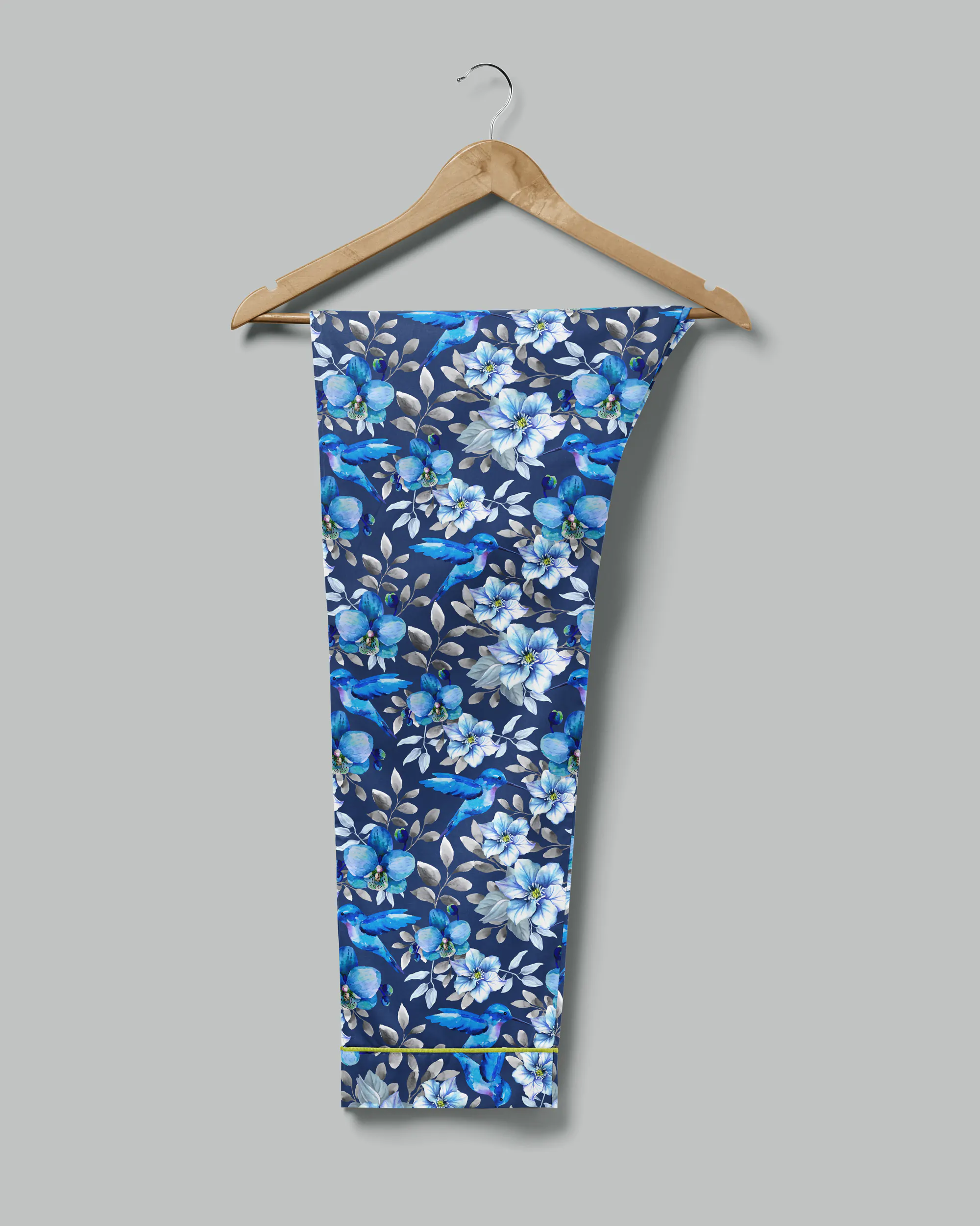 Pijama feminino Azul Silencioso manga longa e calça - Imagem 7