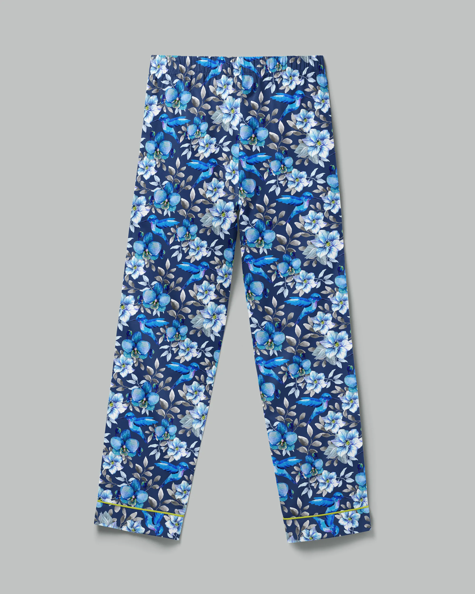 Pijama feminino Azul Silencioso manga longa e calça - Imagem 6