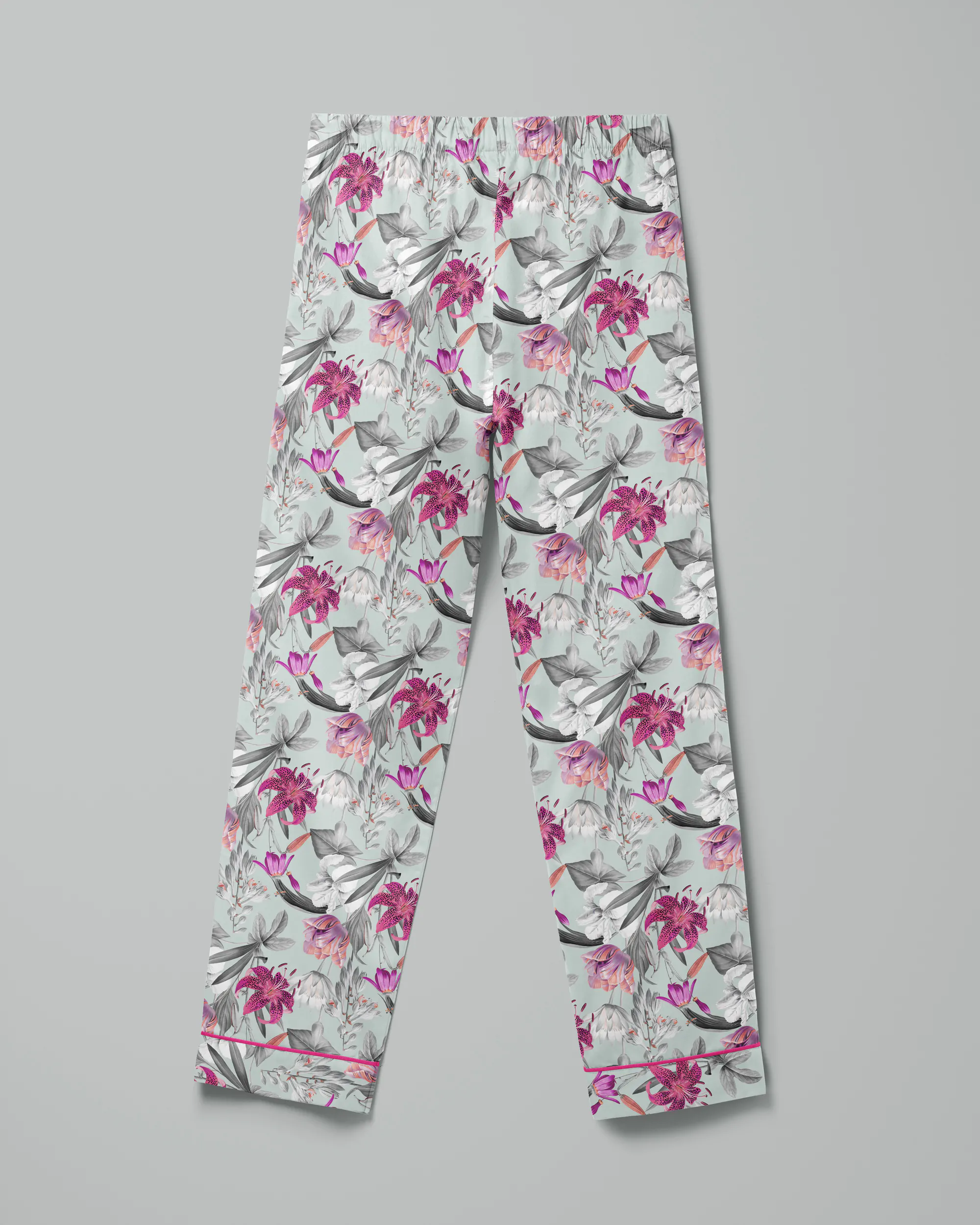 Pijama feminino Lilies Iceberg manga curta e calça - Imagem 5
