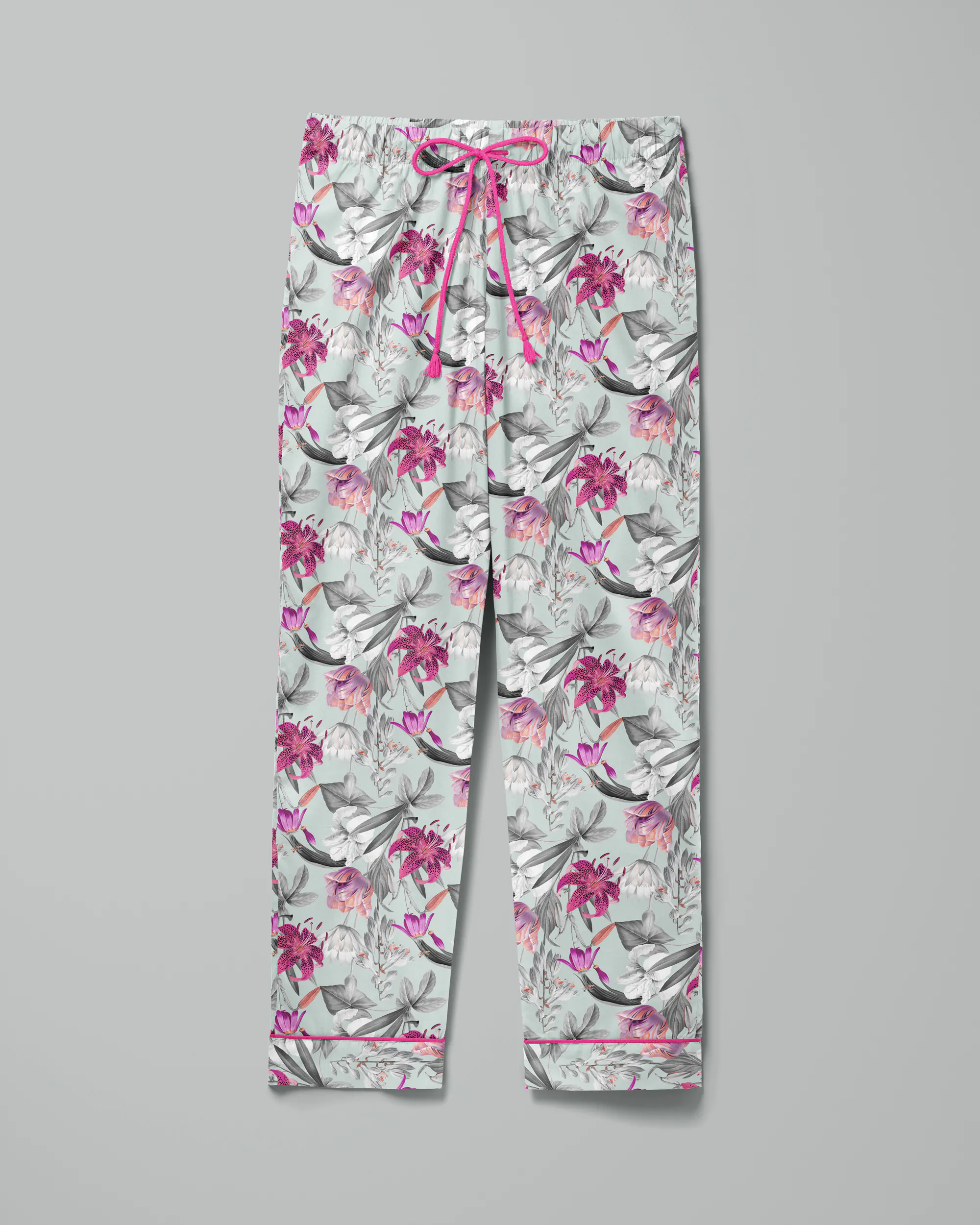 Pijama feminino Lilies Iceberg manga curta e calça - Imagem 4