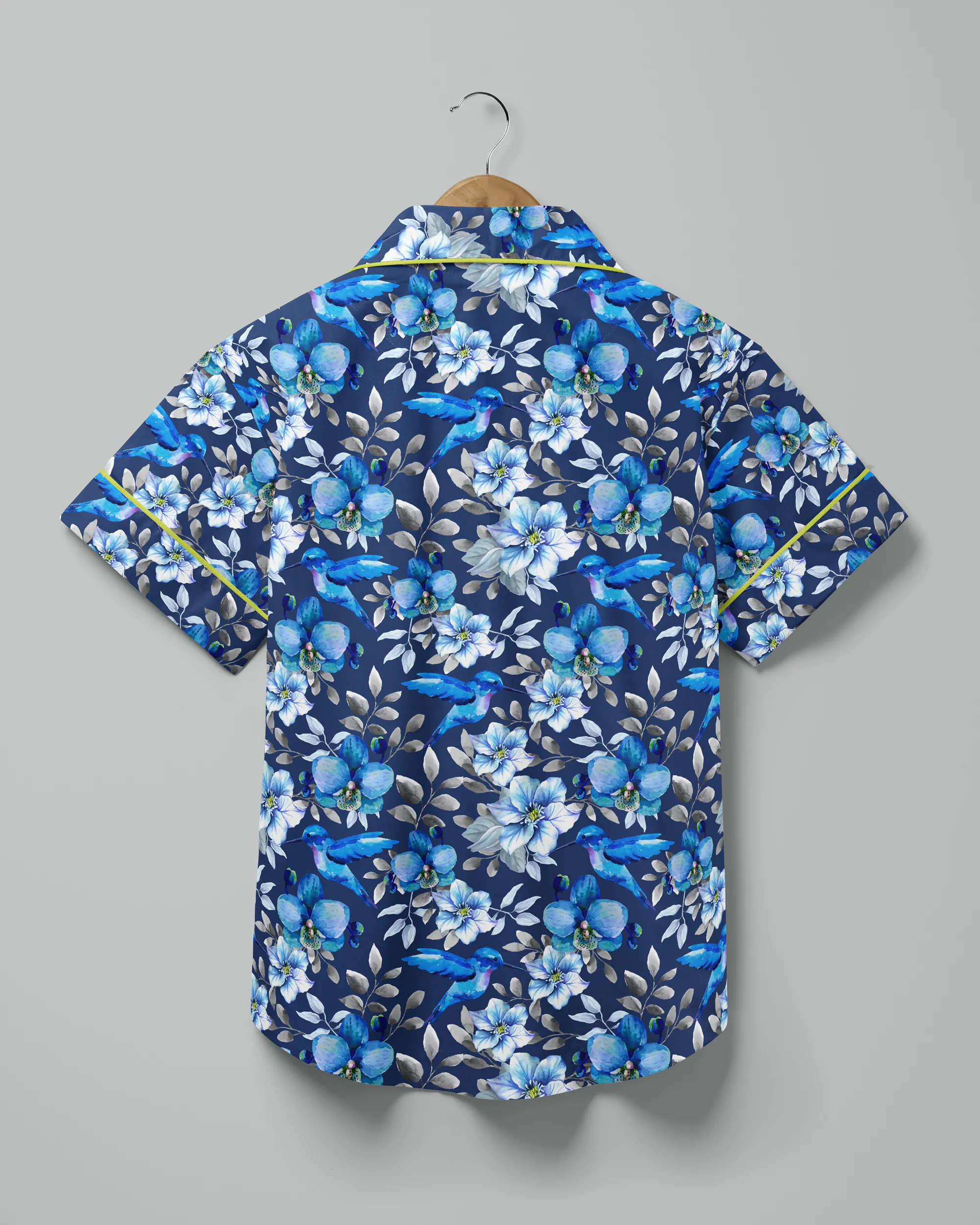 Pijama feminino Azul Silencioso manga curta e shorts - Imagem 3