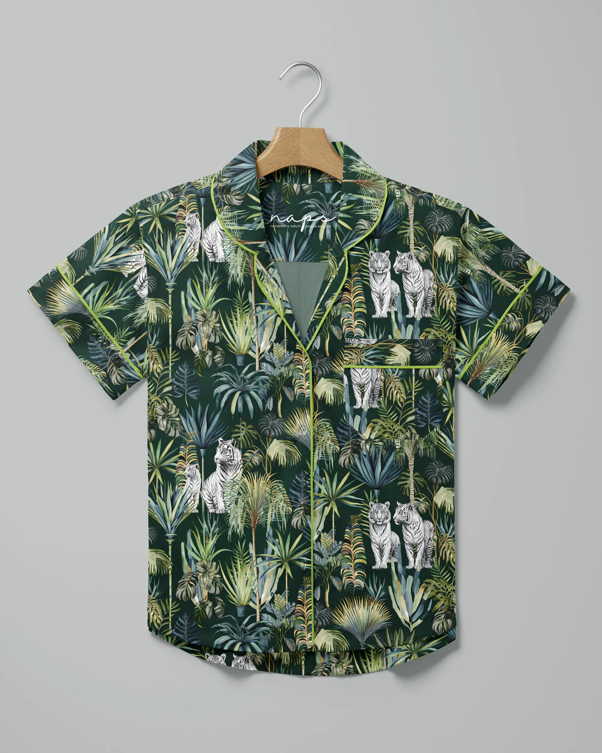 Pijama feminino Natureza Selvagem manga curta e calça - Imagem 2