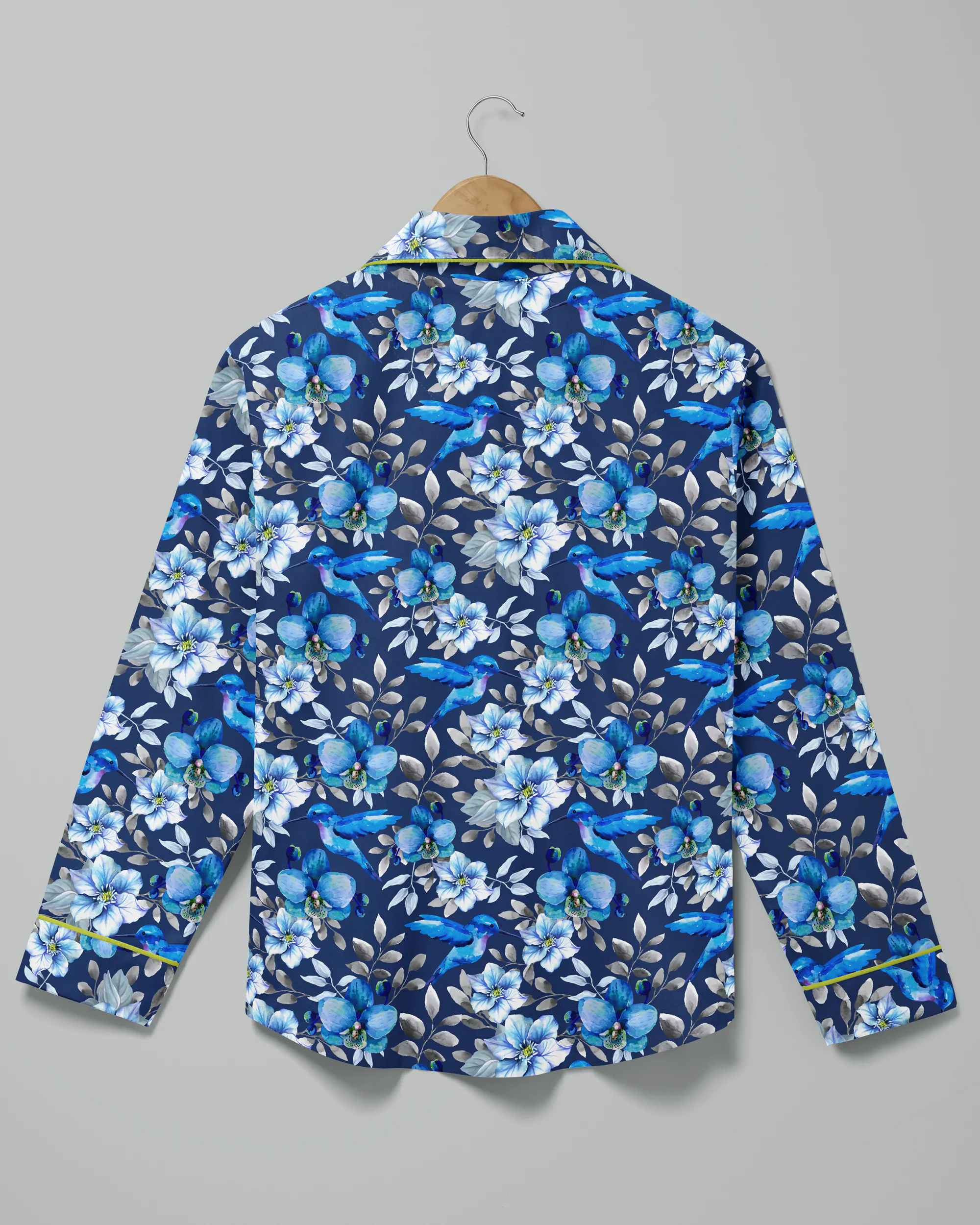 Pijama feminino Azul Silencioso manga longa e calça - Imagem 4