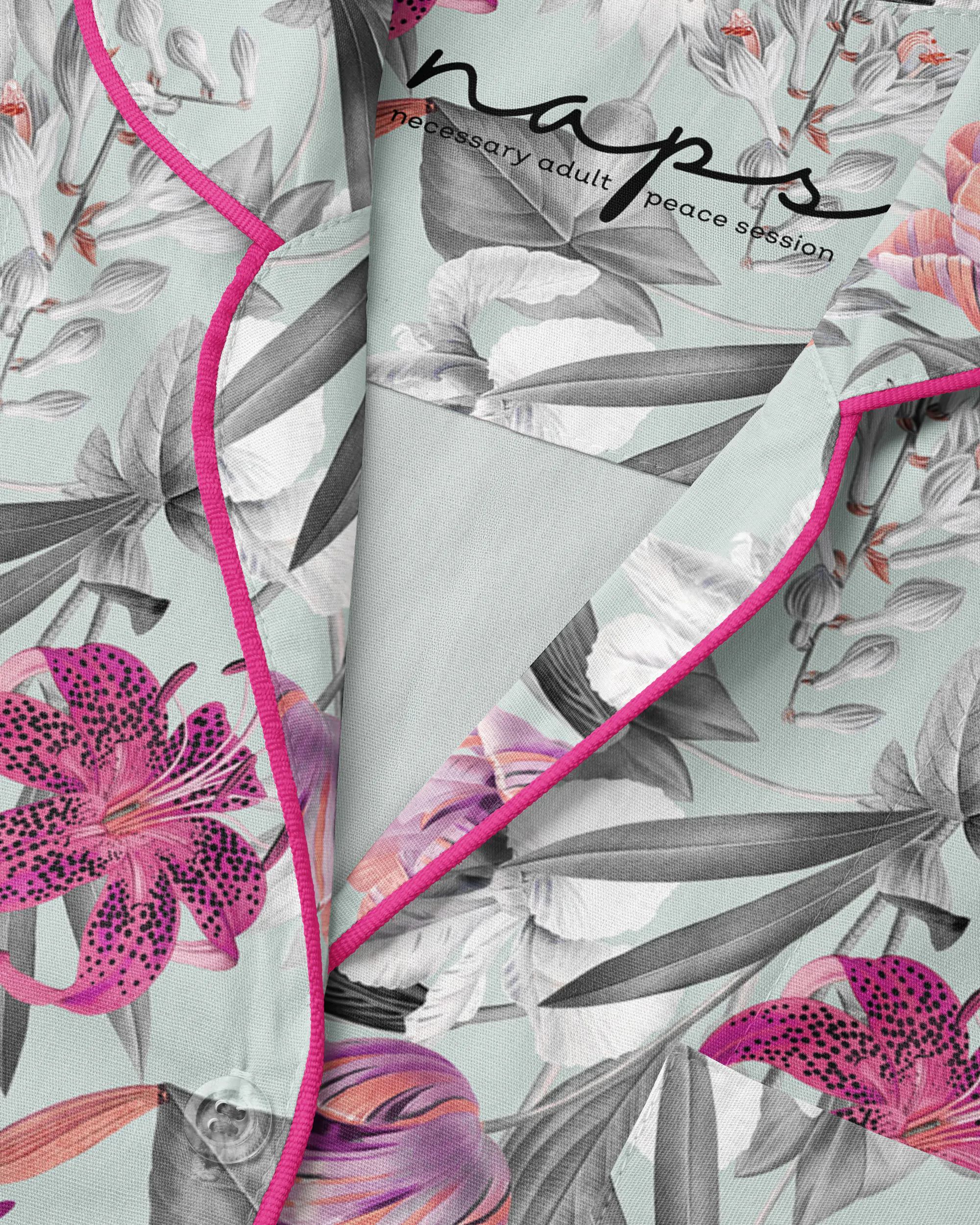 Pijama feminino Lilies Iceberg manga curta e calça - Imagem 6