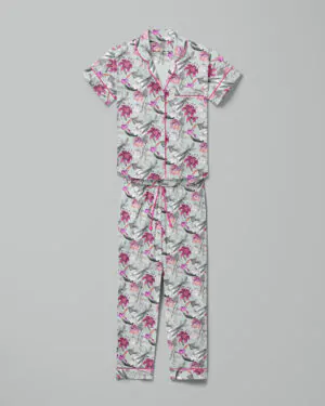 Pijama feminino Lilies Iceberg manga curta e calça