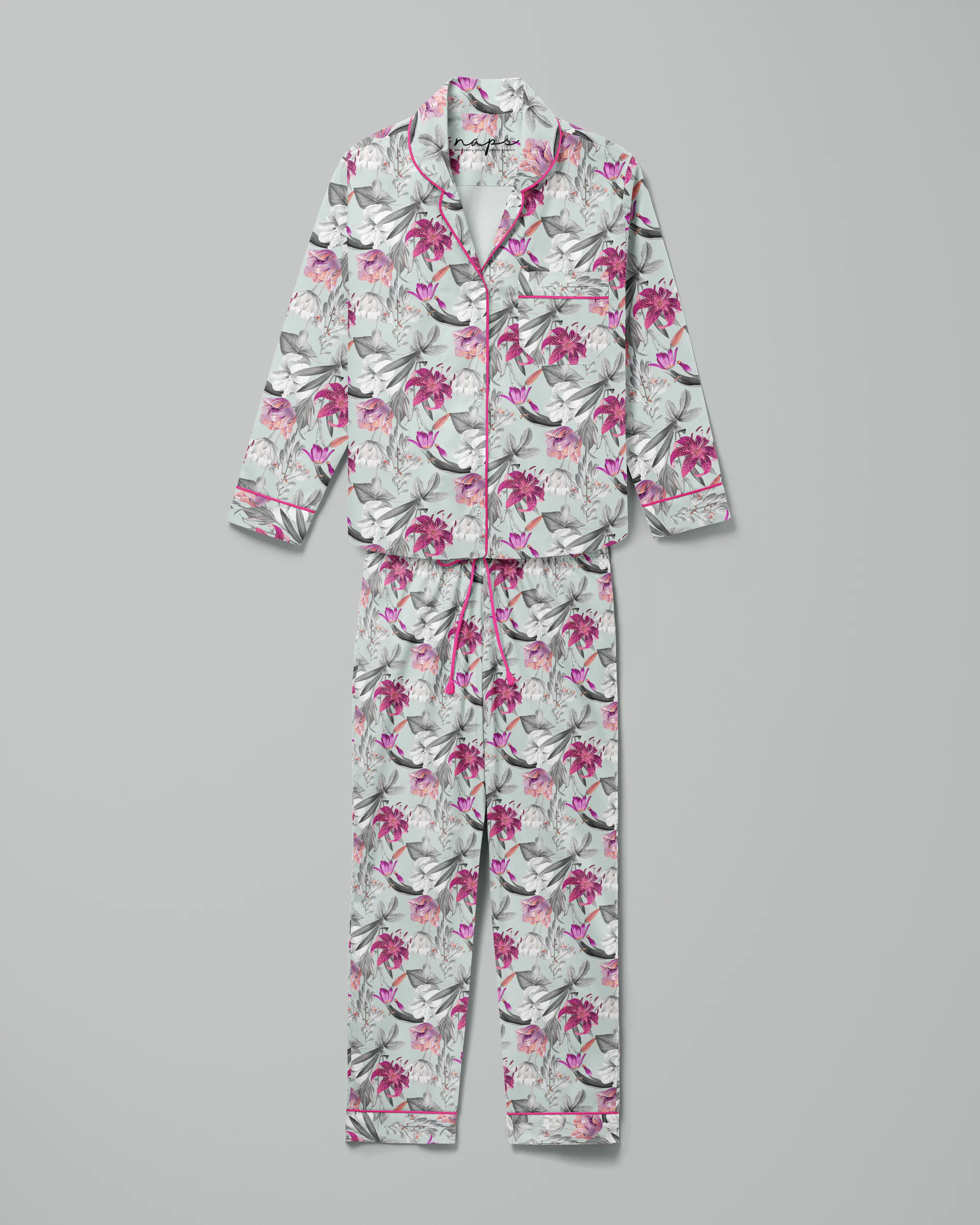 Pijama feminino Lilies Iceberg manga longa e calça