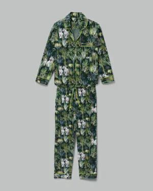 Pijama feminino Natureza Selvagem manga longa e calça