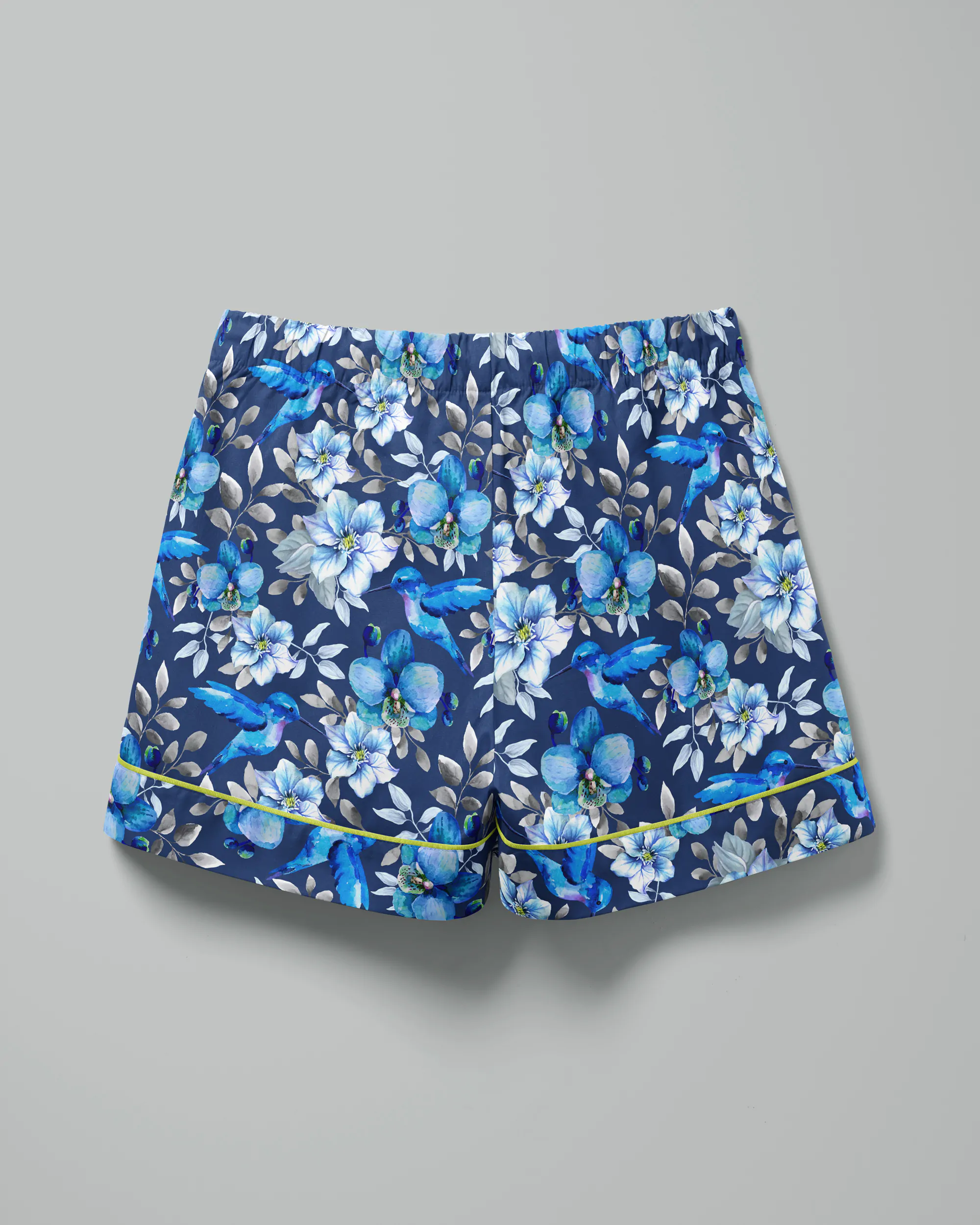 Pijama feminino Azul Silencioso manga curta e shorts - Imagem 5