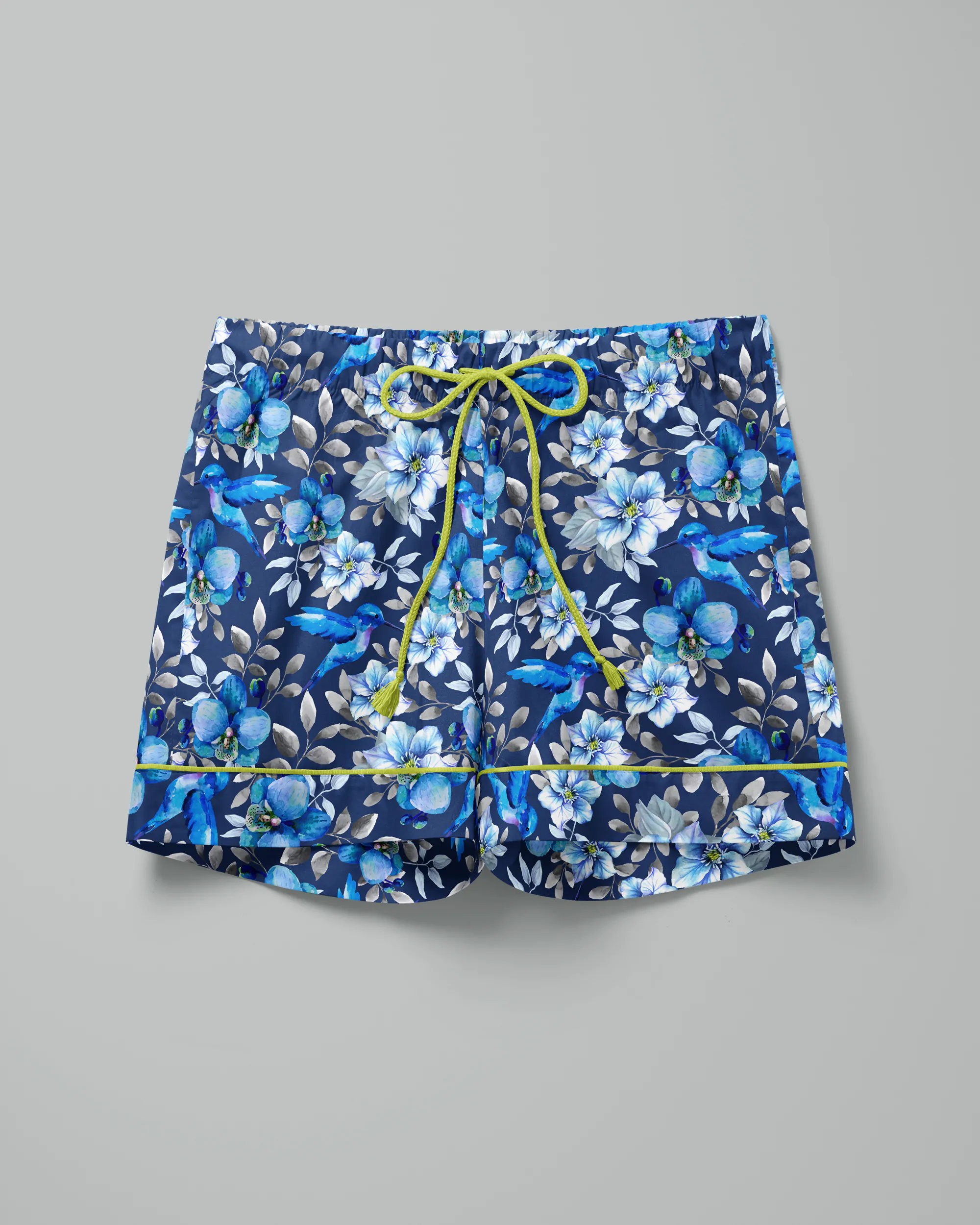 Pijama feminino Azul Silencioso manga curta e shorts - Imagem 4